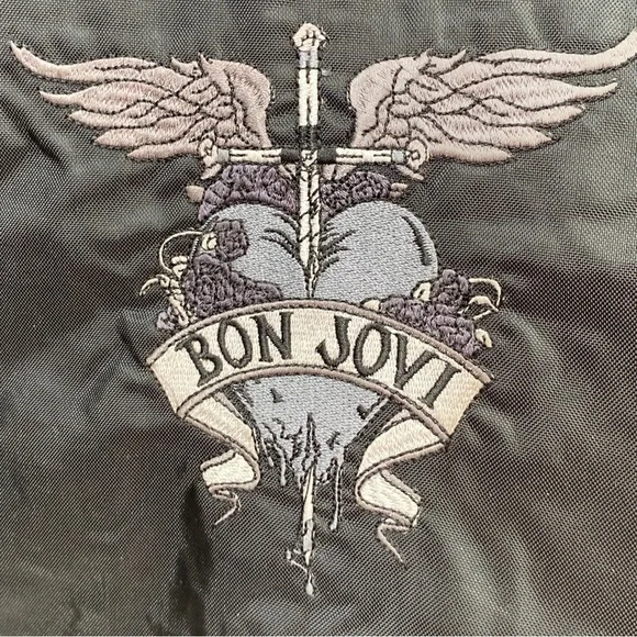 Bon Jovi Rare 2011 Live Tour Staff Men’s Black Embroidered Jacket XL